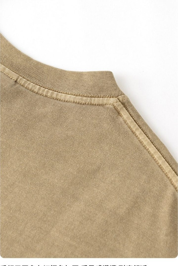 Men’s Cotton Loose Fit Crew Neck Drop Shoulder T-Shirt