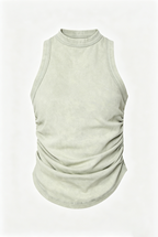 Women’s Ruched Slim Fit Sleeveless Tank Top