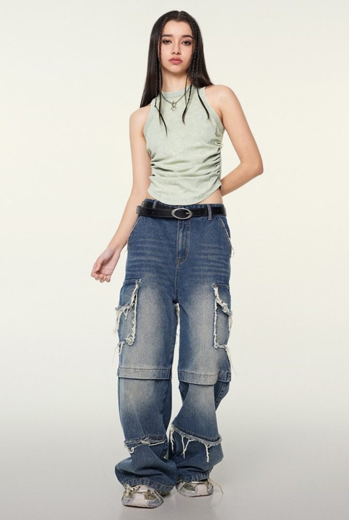 Women’s Ruched Slim Fit Sleeveless Tank Top